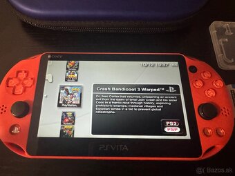 Predám PS Vita 2000 NEON ORANGE +128 Gb karta - 12