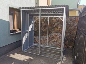 Prístrešok na palivové drevo 3x1,2m RAL3011 višňa - 12