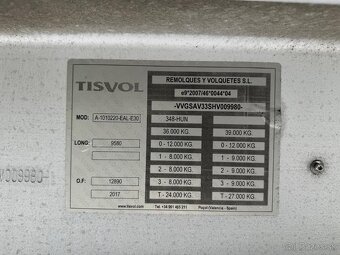Sklápací náves Tisvol 55m3 5900kg Multi dvere r.v. 2018 - 12