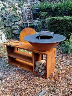 Ohniskovy gril corten pult - 12