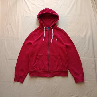 Polo Ralph Lauren červená mikina na zips s kapucňou M - 12