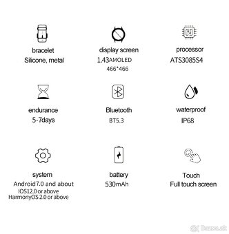 VWAR Taktické GPS profesionálne smartwatch - 12