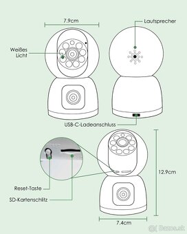 Inteligentná kamera/opatrovateľka s duálnym objektívom 360° - 12