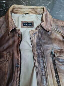 dlhý pánsky čierny kožený kabát - veľkosť XL/XXL - 12