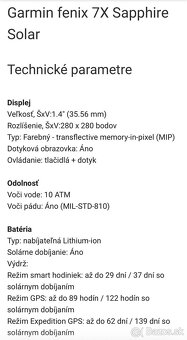 Garmin Fenix 7X Sapphire Solar - 12