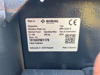Reverzná vibračná doska Bomag BPR 35/60 D/E, 215mth - 12
