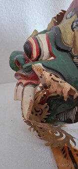 3 ručne tesané masky Barong a ceremoniálna maska (Bali) - 12