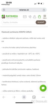 Predám krásnu ratanovú sedaciu súpravu - 12