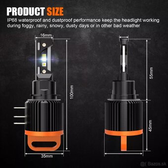 LED H15 canbus Denné DRL High Performance 6000k 2Ks - 12