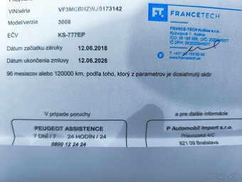 Predám Peugeot 3008 1.6 BlueHDI 88kw,automat. - 12