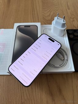 iPhone 15 Pro 256 gb Natural Titanium v záruke - 12