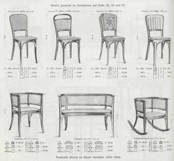 Secesná lavička Thonet no.6275 - 12