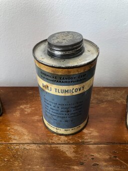 Originálne plechovky od olejov k starým motocyklom - 12