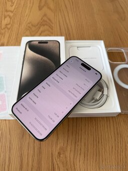 iPhone 15 Pro 128 gb Natural Titanium v záruke+prislušenstvo - 12