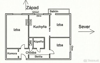 svetlý 3-izbový byt v Modre po rekonštrukcii na predaj - 12