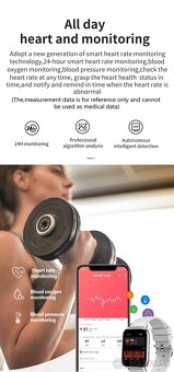 Smart hodinky Senbono GTS (zlate) - 12