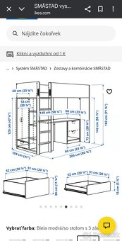Predám detskú izbu  SMASTAD IKEA - 12