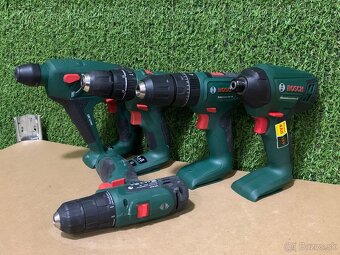 Bosch aku skrutkovač, rázový uťahovák, vŕtacie kladivo - 12