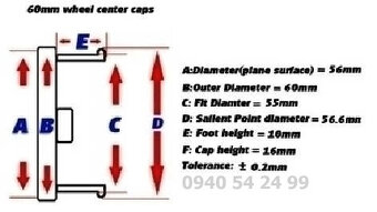 Krytky do disku 56/60mm - 12