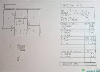 3 izbový byt na predaj v centre Trebišova na Škultétyho ul. - 12