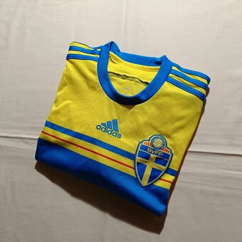 Švédsko Domáci Futbalový Dres 2014-2015 Adidas L - 12
