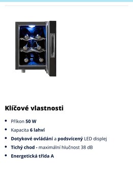 Predám vinotéku/ chladničku Hyundai  Vin 16 - 12