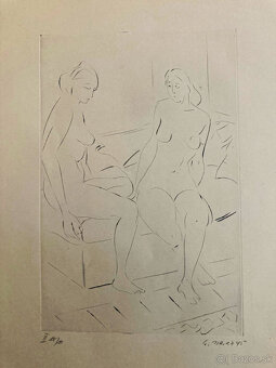 E. Nevan - Odpočívající tanečnice (12 grafík),1946 - 12