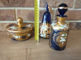 borské sklo,misa, váza, svietnik, popolník,flakón,napoleonky - 12