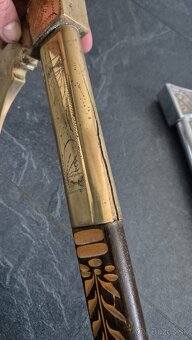 Valaška strieborná aj zlatá  100cm mat. Mosadz - 12