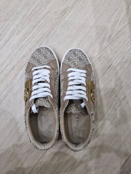 Guess cierne hnede bezove zlate monogram tenisky 36 a 38 - 12