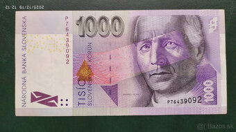 Bankovky 1000 Sk, 4 rôzne ročníky - 12