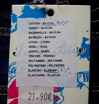 Tmavomodré rifle, S/M/L - 12