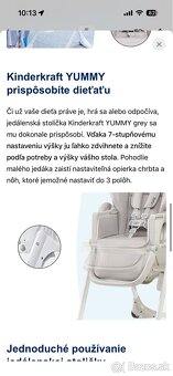 Stolička nakŕmenie KINDERKRAFT YUMMY sivá - 12
