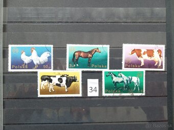 Poštové známky č.861 - 20 ks sérií SVET II. - fauna, flora - 12