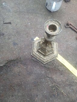 Mosadz.svietnik držiak košík - 12