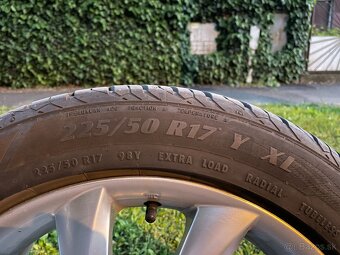 4x letné pneu 225/50 R17 + disky (elektróny) - 12