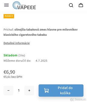 Predám nové tabakové arómy IMPERIA - 12