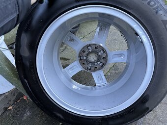 Disky originál Audi R16 5x112 + letné pneu - 12