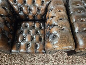 CHESTERFIELD ŠTÝL,DVOJFAREBNÁ KOŽENÁ - 12
