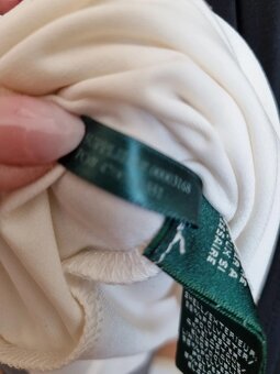 nové krémovo-čierne elastické šaty Ralph Lauren 38 - 12