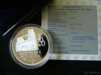 Slovenské strieborné 200 koruny proof, bk - 12