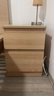 posteľ MALM s roštom 2x LÖNSET + 2x nočná komoda - 12
