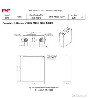 EVE LiFePo4 MB31 314Ah Grade A ŽIADNE menej kvalitne A- - 12