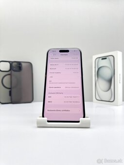 iPhone 15 BLACK 128GB TOP STAV ORIGINÁL+PRÍSLUŠENSTVO - 12