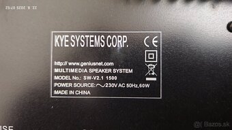 PC/NTB Repro Genius SW-V2.1 1500, čierno-strieborné - 12