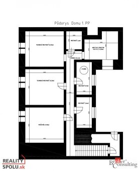 Predaj 3 izbový byt v centre Piešťan 106m2  + pivnica 13m2 - 12