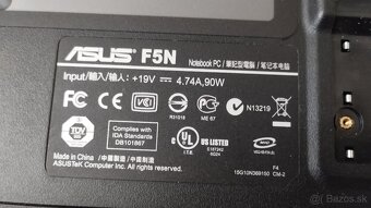 Predám notebook Asus F5N - 12
