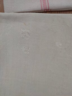 Tkané staré ĺanové plátno - menšie kusy - 12