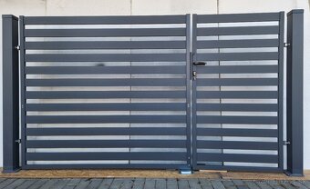 Brána 4m x 1.55m, 3,5m. x1.55m pozink antracit matt - 12