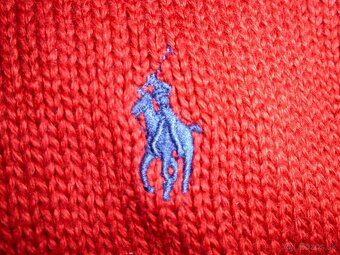 Ralph Lauren pánsky sveter tmavo červený 2XL - 12